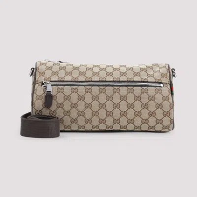 Gucci Adjustable Strap Messenger Bag With Front Pocket In Brown
