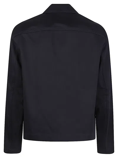 Gucci Men Midnight Blue Gabardine Jacket In Black