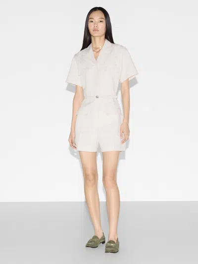 Gucci Gg Jumpsuit In Gray