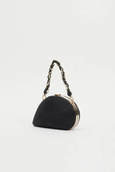 Simkhai Women's Bridget Corded Shell Clutch In Black In Black