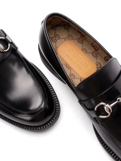 Gucci Men Moccasin With Clamp In Black
