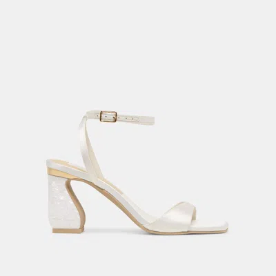 Dolce Vita Tilda Heels True White Satin In White