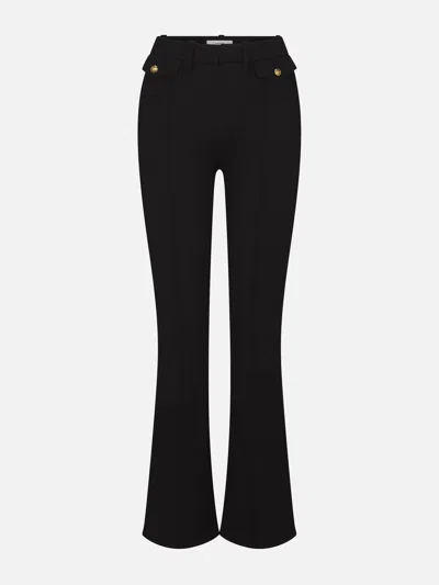 Frame The Modernist High Waist Wide Leg Pants In Black