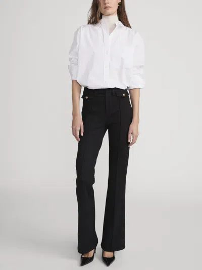 Frame The Modernist High Waist Wide Leg Pants In Black