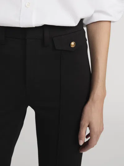 Frame The Modernist High Waist Wide Leg Pants In Black