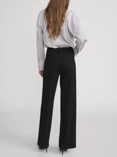 Frame The Slim Palazzo Trouser Pants In Black