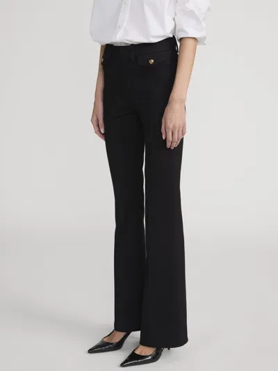 Frame The Modernist High Waist Wide Leg Pants In Black
