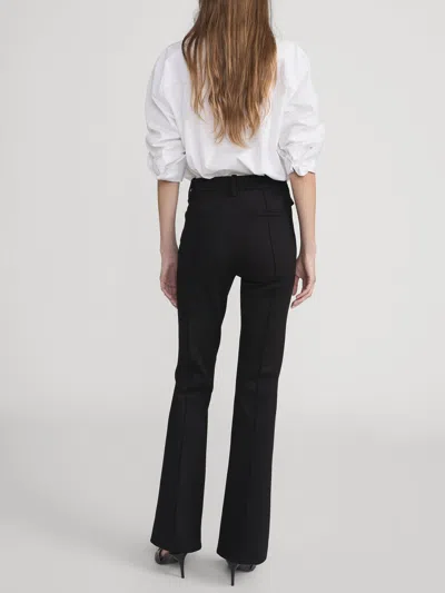 Frame The Modernist High Waist Wide Leg Pants In Black