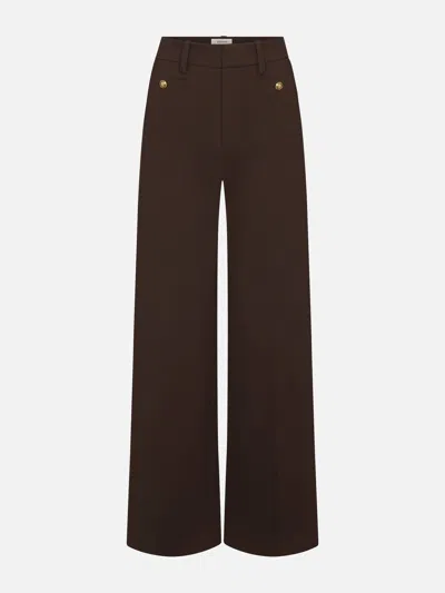Frame The Slim Palazzo Trouser Pants In Brown
