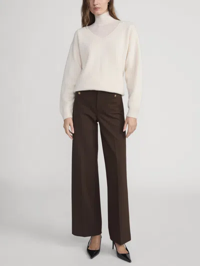 Frame The Slim Palazzo Trouser Pants In Brown
