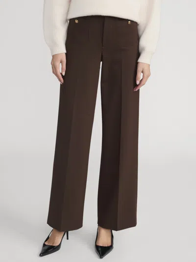 Frame The Slim Palazzo Trouser Pants In Brown
