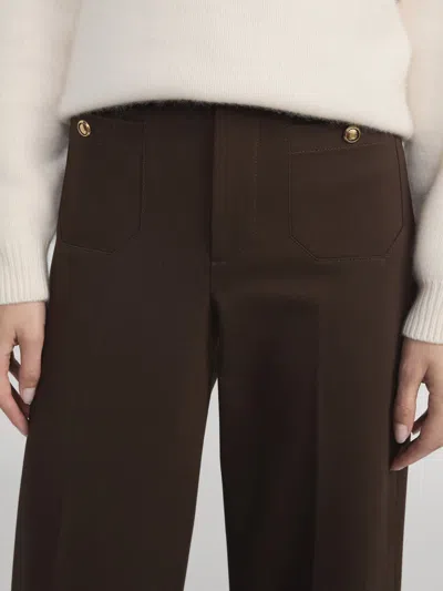 Frame The Slim Palazzo Trouser Pants In Brown