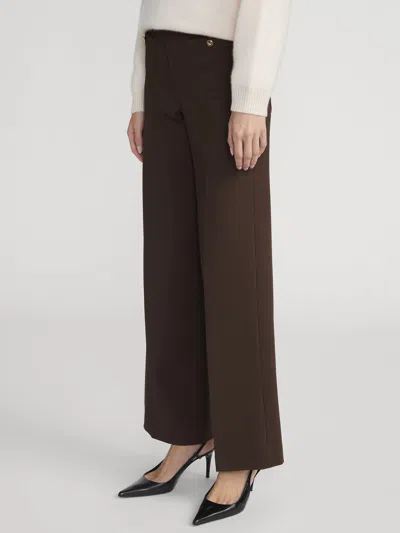 Frame The Slim Palazzo Trouser Pants In Brown