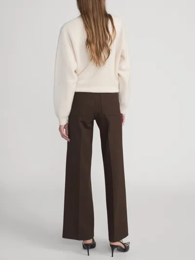 Frame The Slim Palazzo Trouser Pants In Brown