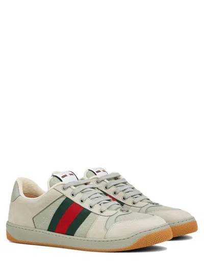 Gucci Gg-pattern Web Stripe Lace-up Sneakers In Multi