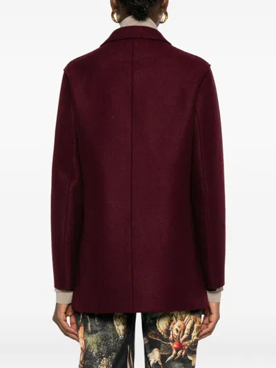 Harris Wharf London Wool Double-breasted Coat In Brown