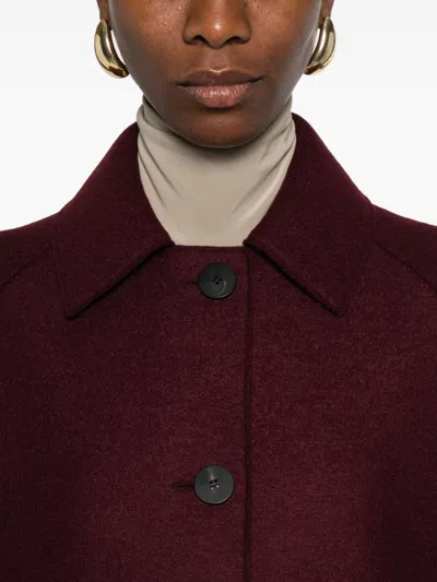 Harris Wharf London Wool Single-breasted Coat In Brown