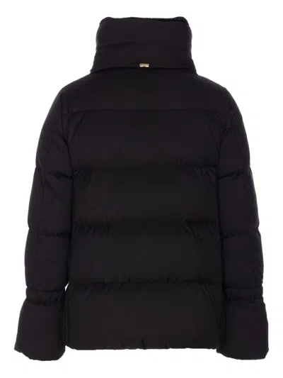 Herno Bell-sleeve Quilted Padded Jacket In Black