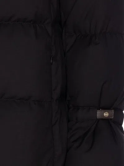 Herno Bell-sleeve Quilted Padded Jacket In Black