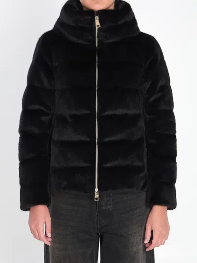 Herno Black Polyester Jacket In Black