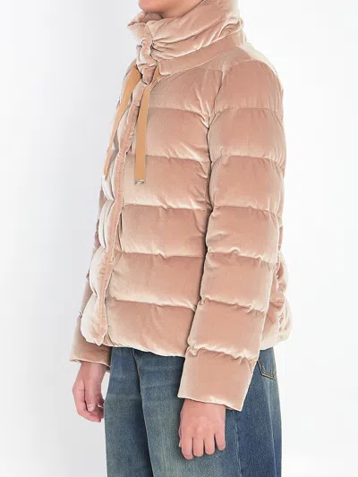 Herno Short Down Jacket In Brown
