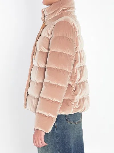 Herno Short Down Jacket In Brown