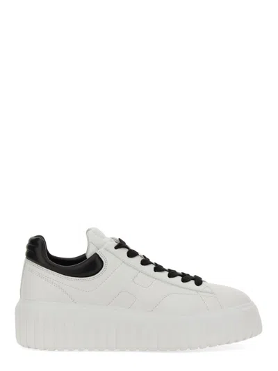 Hogan Low-top H-stripes Leather Sneakers In White