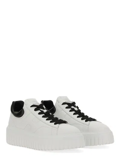 Hogan Low-top H-stripes Leather Sneakers In White