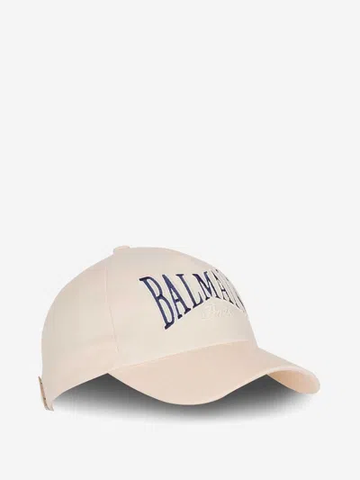 Balmain Embroidered-logo Baseball Cap In Neutral