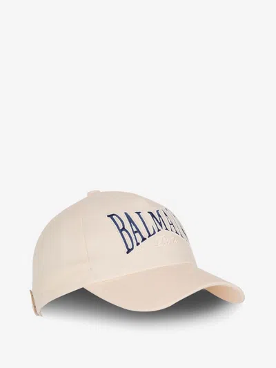 Balmain Embroidered-logo Baseball Cap In Neutral