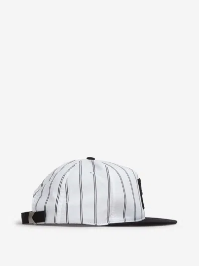 Rhude Pinstripe Baseball Cap In White