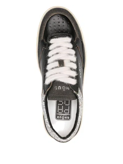 Ghoud Panelled Glitter-detail Sneakers In Black