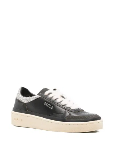 Ghoud Panelled Glitter-detail Sneakers In Black