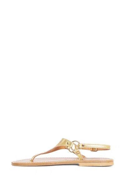 Kjacques Woman Gold Sandals & Slides In Gold