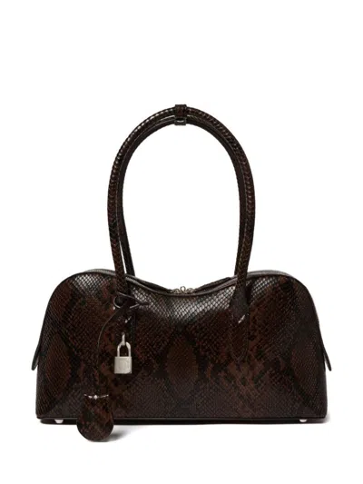 Stella Mccartney Medium Ryder Padlock Shoulder Bag In Brown