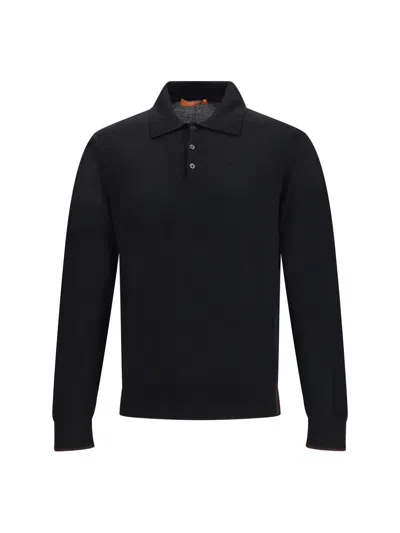 Cruna Man Sweater Charcoal Size 44 Virgin Wool In Black