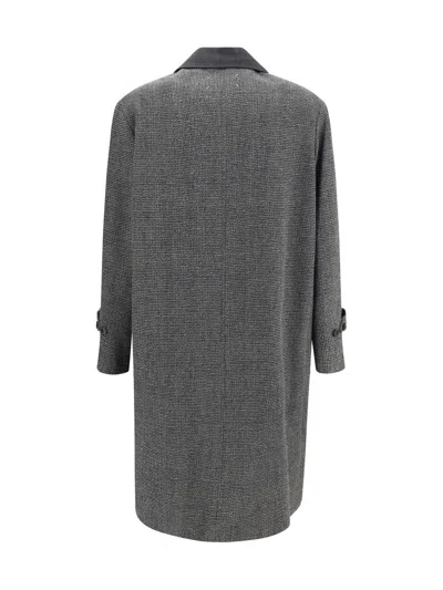 Maison Margiela Single-breasted Coat In Virgin Wool Blend In Gray