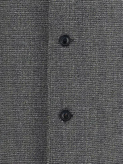 Maison Margiela Single-breasted Coat In Virgin Wool Blend In Gray