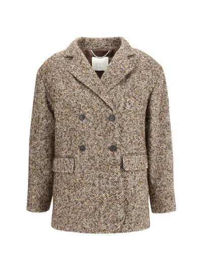 True Royal Vittoria Jacket In Tweed In Brown