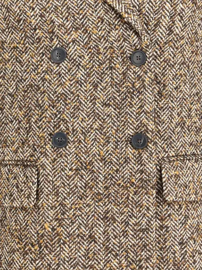 True Royal Vittoria Jacket In Tweed In Brown