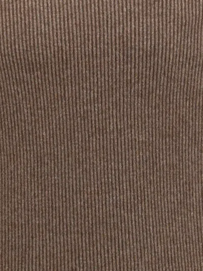 Zegna Cashmere Crew Neck Sweater In Brown