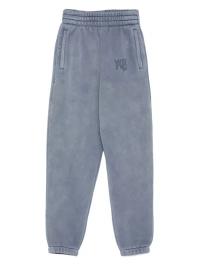 Alexander Wang Essential Terry Classic Sweatpant Puff Paint Logo Clothing In Blue