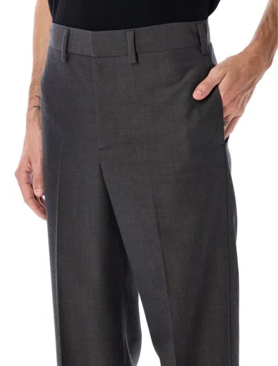 Berner Kuhl Classic Grey Trousers With Permanent Central Crease In Gray