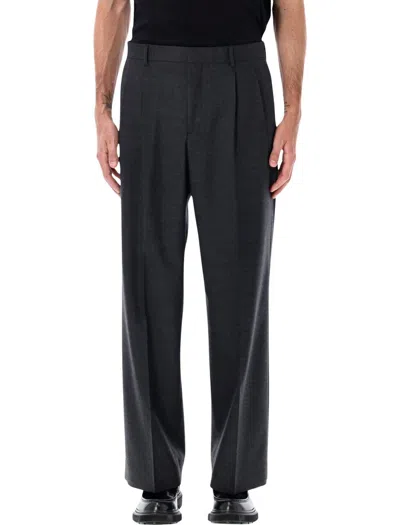 Sunflower Wide-leg Wool Twill Trousers In Grey In Gray