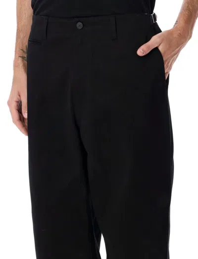 Comme Des Garçons Homme Deux Chino Trousers With Belt Loops And Pockets In Black