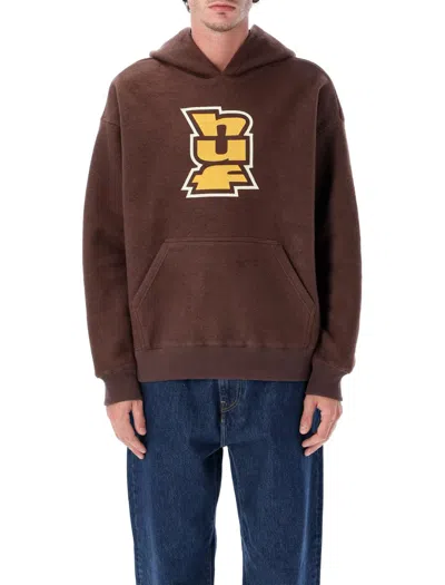 Huf Megablast Reverse Fleece Hoodie In Brown