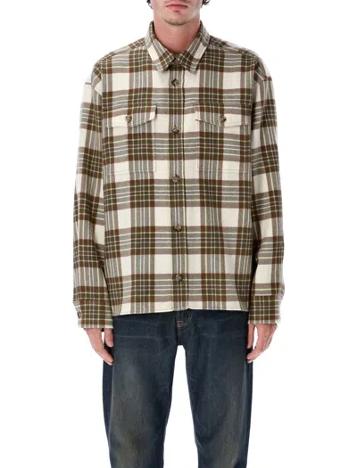 Ami Alexandre Mattiussi Checked Wool Overshirt Featuring Buttoned Cuffs In Multi