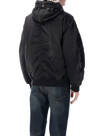 Isabel Marant Elroy Short Quilted Satin Nylon Coat In Black