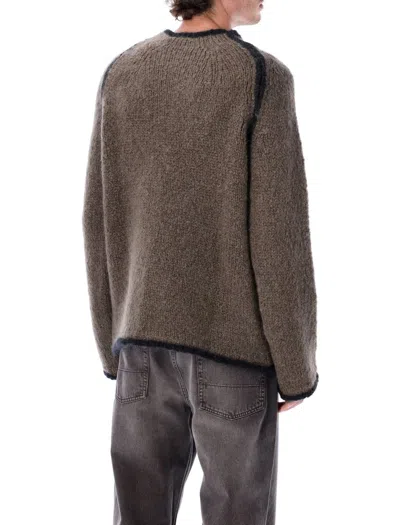 Our Legacy Soft Durable Knitwear Contrast Trim In Brown