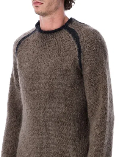 Our Legacy Soft Durable Knitwear Contrast Trim In Brown